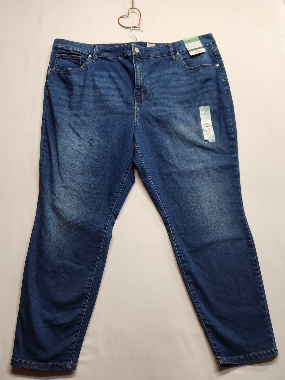 ⭐️NWT Terra & Sky High Rise Skinny Jeans 26W Plus Size Medium Wash Stretch Denim